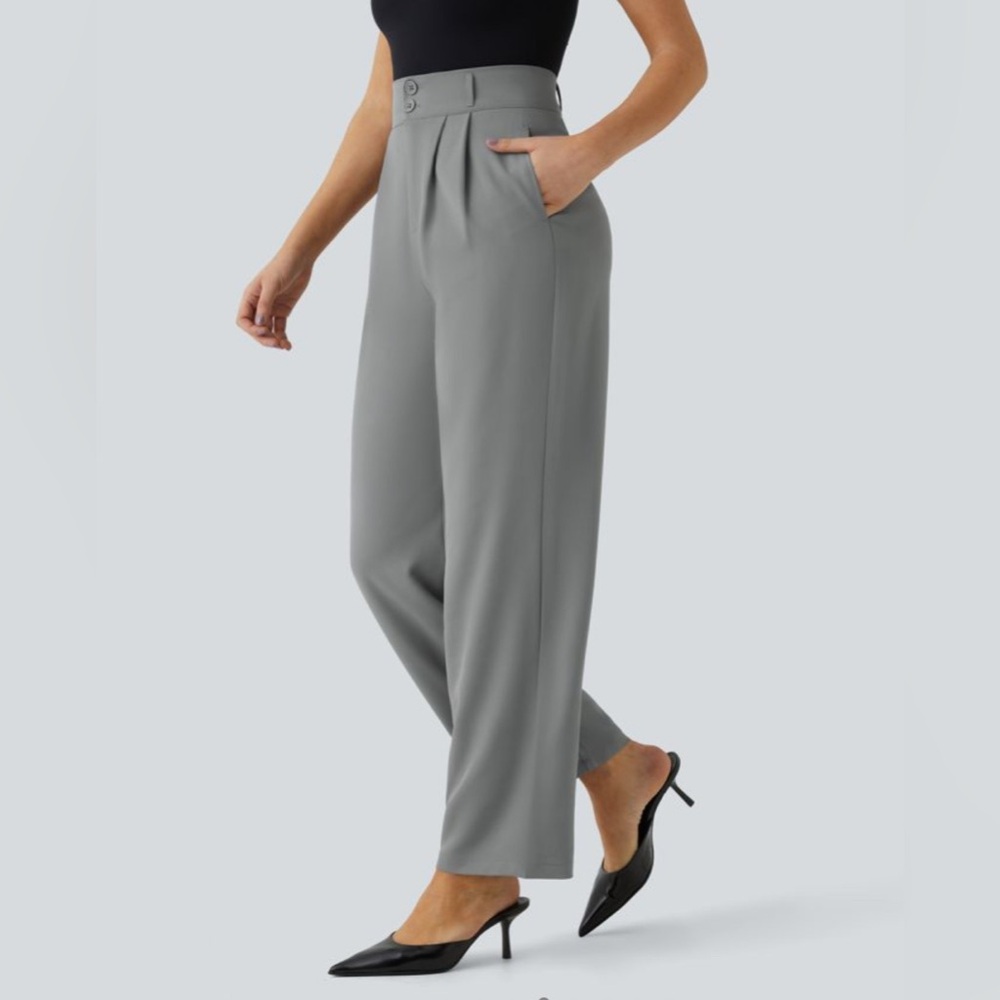 HALARA Gray High-Waisted Trousers - Picture 4 of 8